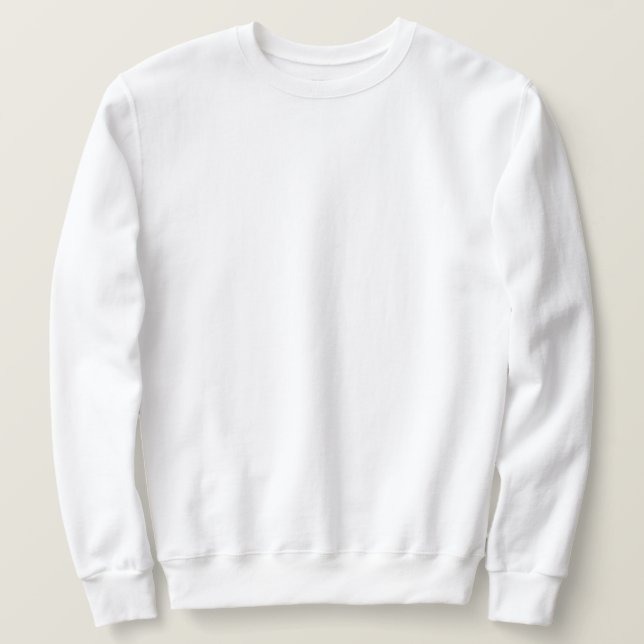 white plain sweatshirt (Design Front)