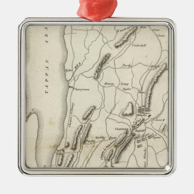 White Plains and Weapons Metal Ornament (Front)
