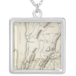White Plains and Weapons Silver Plated Necklace