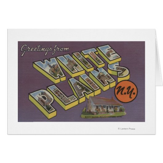 White Plains, New York - Large Letter Scenes (Front Horizontal)