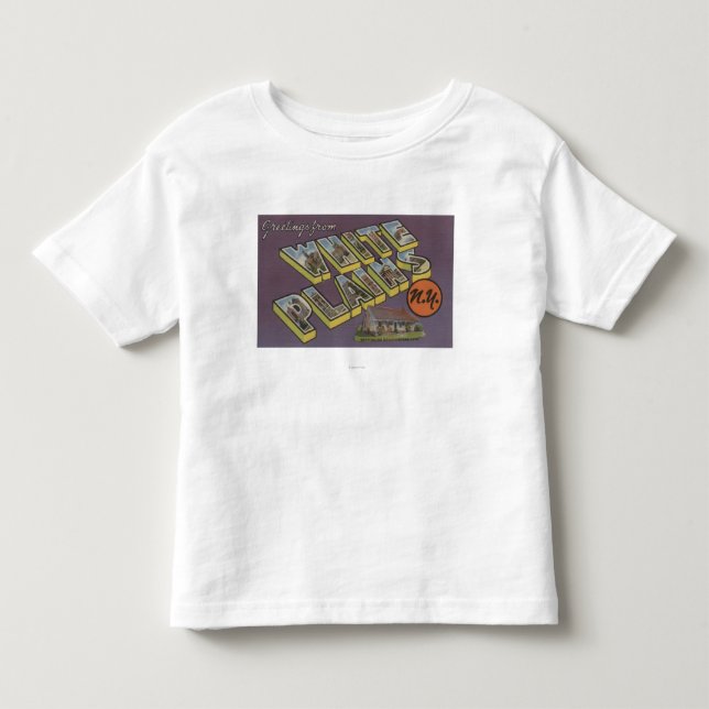 White Plains, New York - Large Letter Scenes Toddler T-shirt (Front)