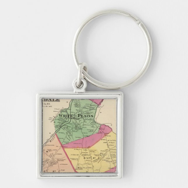 White Plains, Scarsdale towns Keychain (Front)
