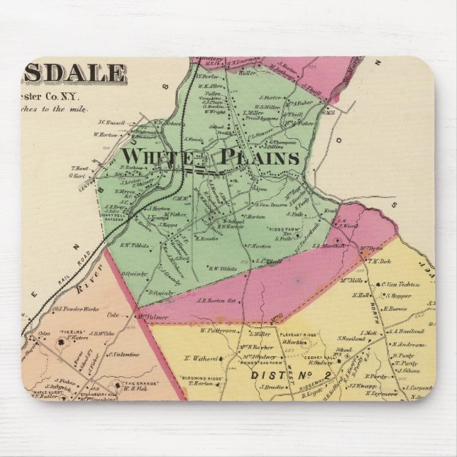 White Plains, Scarsdale towns Mouse Pad (Front)