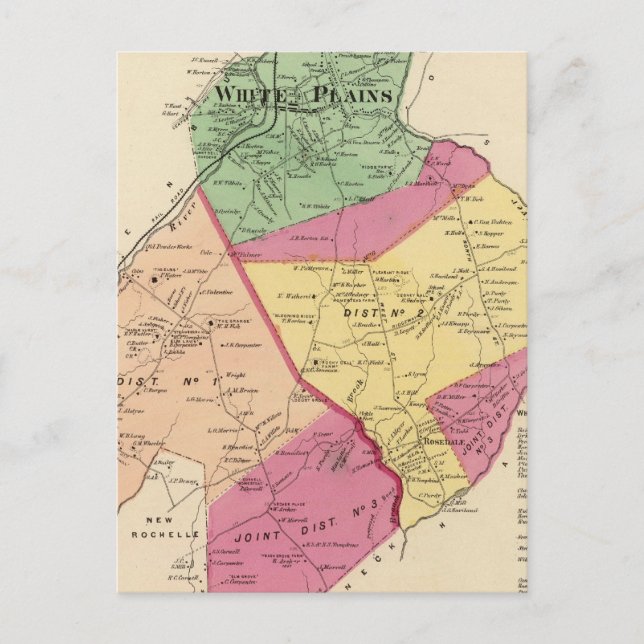 White Plains, Scarsdale towns Postcard (Front)