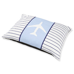 White Plane Captain Pilot Aviation Sky Pet Bed
