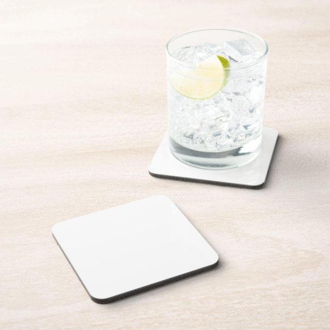 White Plastic Beverage Coaster (Right Side)