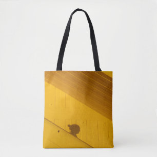 White plastic panel tote bag