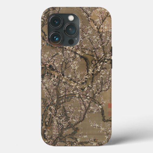 White Plum Blossoms and Moon by Ito Jakuchu iPhone 13 Pro Case