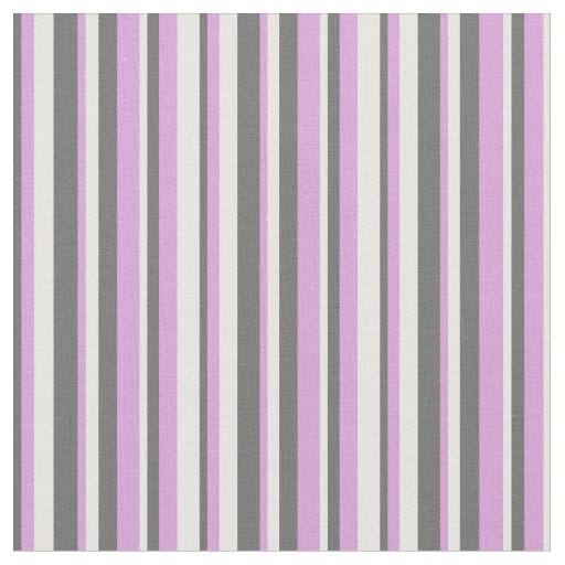 White, Plum & Dim Gray Stripes/Lines Pattern Fabric
