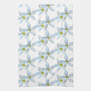 White Plumeria Blooms  Kitchen Towel