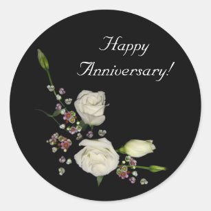 Flower Anniversary Stickers Zazzle