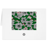 White poinsettia, Christmas pattern (Back Horizontal)