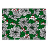 White poinsettia, Christmas pattern (Front Horizontal)