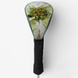 White Poinsettia Elegant Christmas Holiday Floral Golf Head Cover