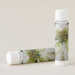 White Poinsettia Elegant Christmas Holiday Floral Lip Balm