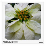 White Poinsettia Elegant Christmas Holiday Floral Wall Decal