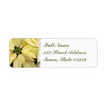 White Poinsettia  Mailing Label