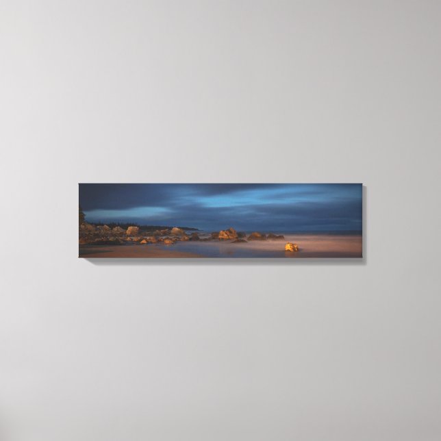 White Point Beach At Dusk wrapped canvas Print (Front)