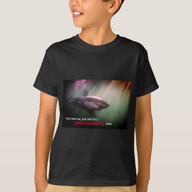 White pointer shark underwater T-Shirt (Front)