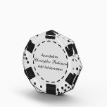 White Poker Chip Acrylic Award<br><div class="desc">This white and black poker chip design award gives recognition to employees,  teammates,  or anyone that deserves it. You can customise this award with any text of your choice. Should you require any help with customising then contact us through the link on this page. Poker award.</div>