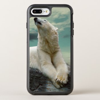 White Polar Bear Hunter On Rock Otterbox Symmetry Iphone 8 Plus/7 Plus Case by wildlifecollection at Zazzle