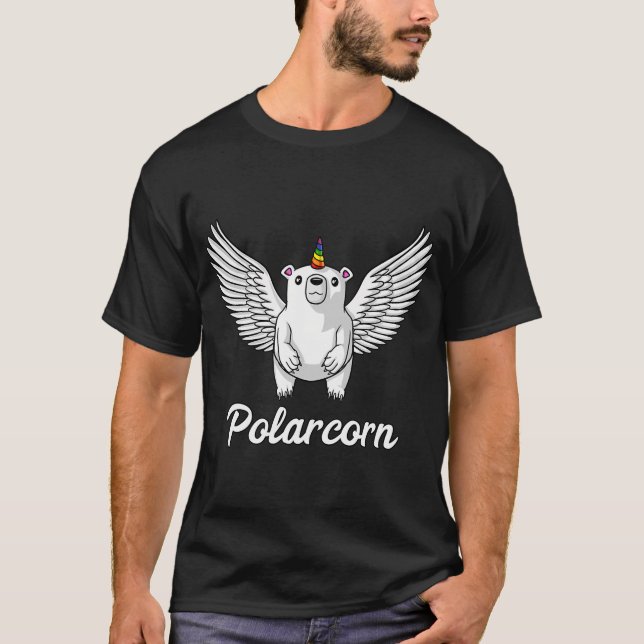White Polar Bear Unicorn T-Shirt (Front)
