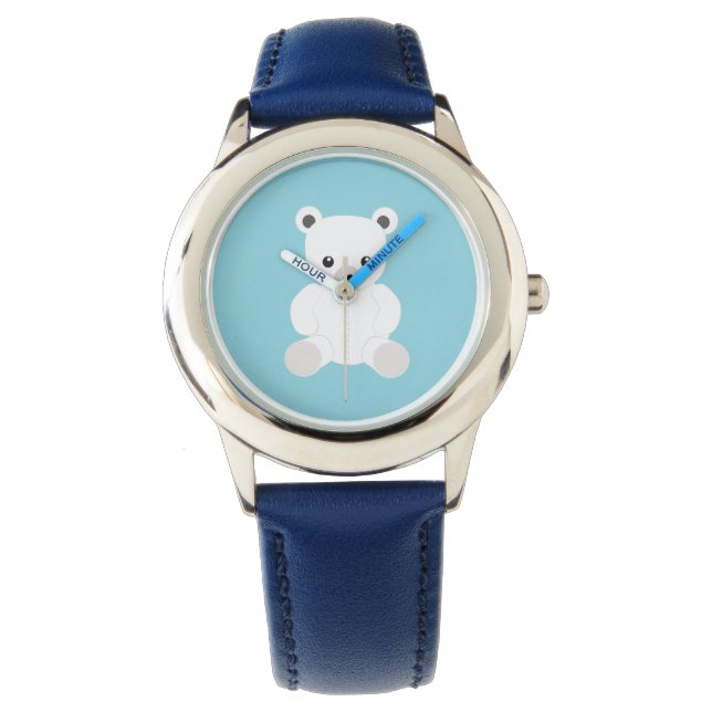 White Polar Teddy Bear Watch (Front)