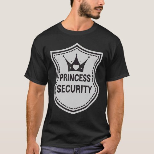 White Police Badge Princess Security Big Brother B T_Shirt