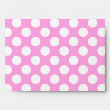 White Polka Dot A7 Envelope by pinkgifts4you at Zazzle