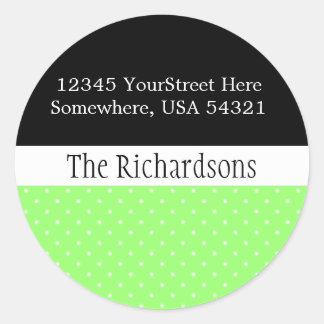 White Polka Dot Address Label
