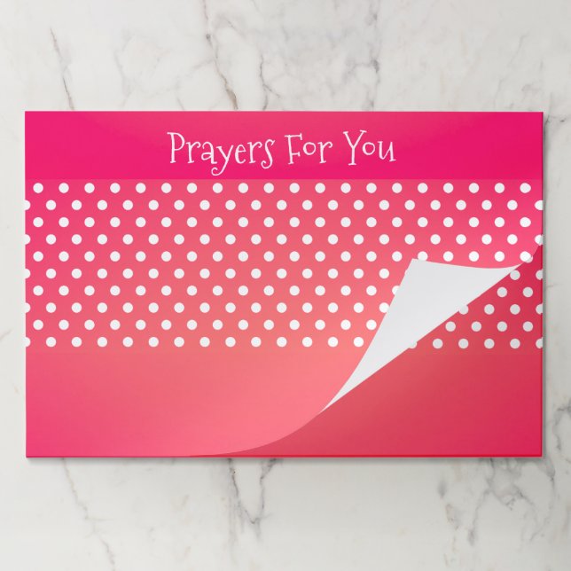 White Polka Dot Designed 25 Piece Paper Placemat (Folded)