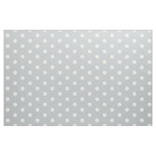 White Polka Dot Grey Fabric