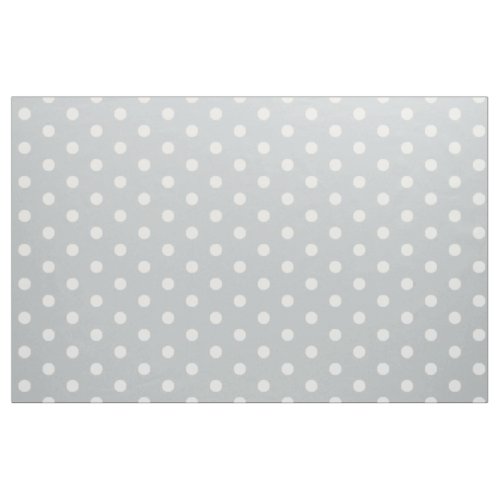 White Polka Dot Grey Fabric