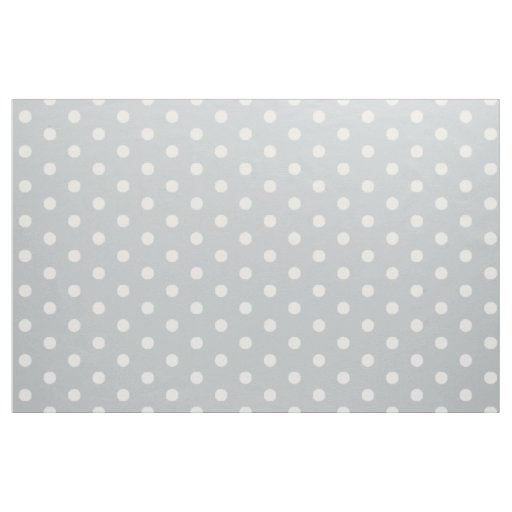 White Polka Dot Grey Fabric