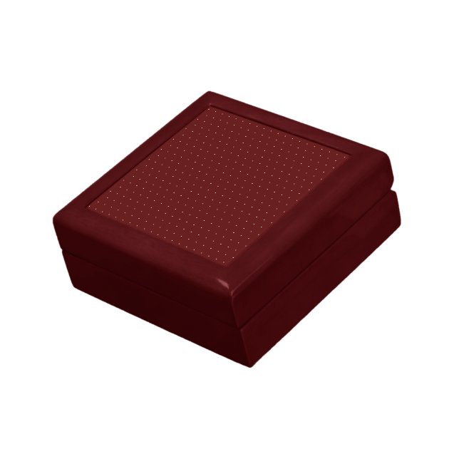 White Polka Dot Maroon Gift Box for Any Occasion (Side)