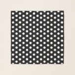 White Polka Dot on Black Jockey Silks Scarf<br><div class="desc">An elegant white polka dot scarf or wrap to complement your derby day outfit for a stylish day at the races or a horse racing derby party. This white on black dot print is inspired by classic jockey silk dot patterns. You can customize the colors in the design tool for...</div>