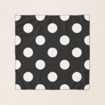 White Polka Dot on Black Pattern Scarf<br><div class="desc">Classic white polka dot on black pattern</div>