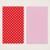 White polka dot on red background bookmark (Front & Back)