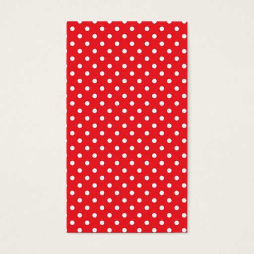 Customizable White polka dot on red background bookmark business cards