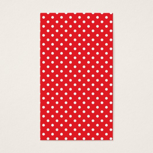 White polka dot on red background bookmark (Front)