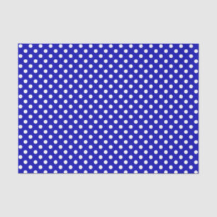 White Polka Dot on Royal Blue Tissue Paper