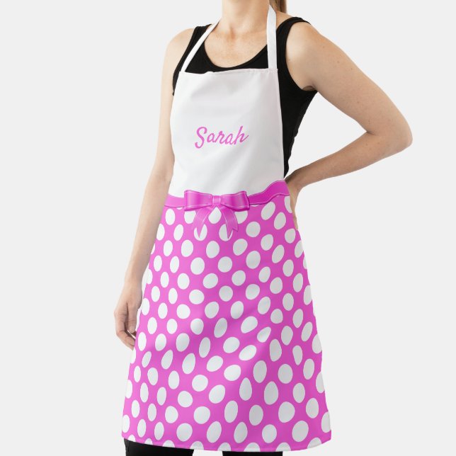 White Polka Dots Apron (Insitu)