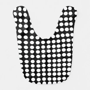White Polka Dots Baby Bib