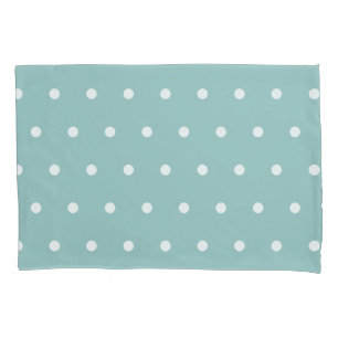 White Polka Dots Eggshell Blue Geometric Patterns Pillow Case
