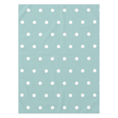 White Polka Dots Eggshell Blue Geometric Patterns Tablecloth
