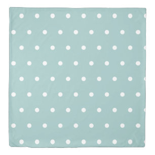 White Polka Dots Geometric Patterns Eggshell Blue Duvet Cover