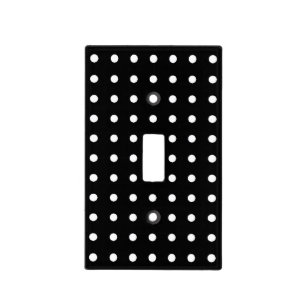 white polka dots light switch cover
