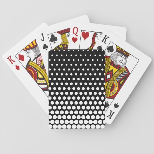 White Polka Dots Modern White Poker Cards