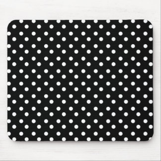 White Polka Dots Mousepad