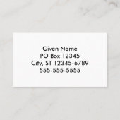 White Polka Dots on Baby Blue Business Card (Back)